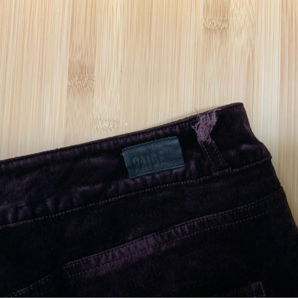 PAIGE burgundy velvet jeans. - Picture 9 of 9